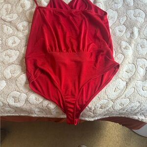 Red bodysuit